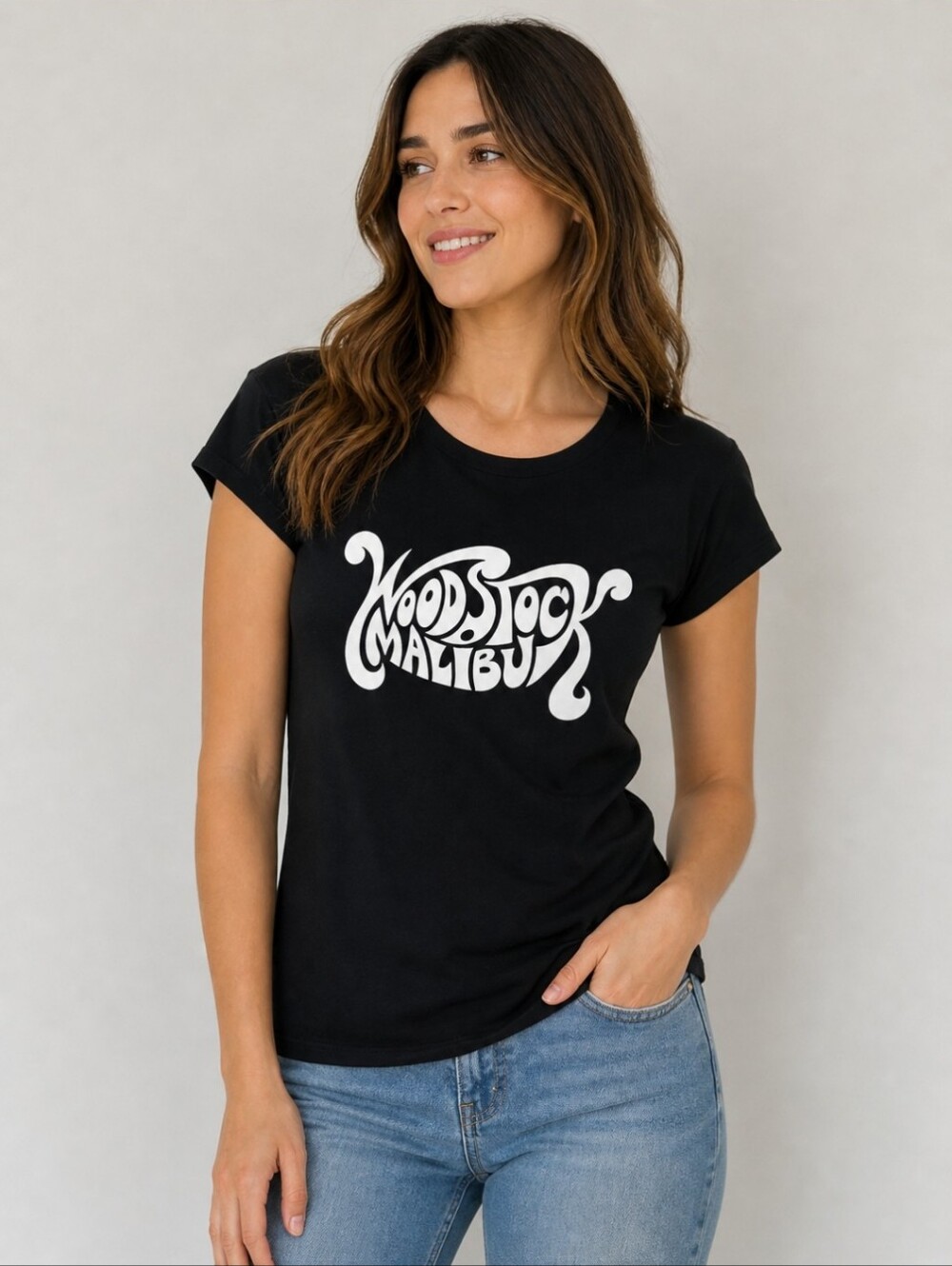 Lotus Black Tee |  Large T-Shirt | Casual Wear